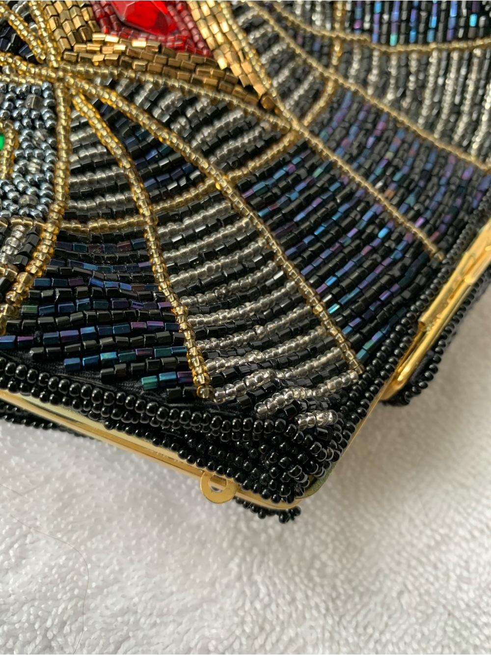 Vintage Henry Birks Beaded Art Deco Evening Clutch, no strap - Picture 8 of 14